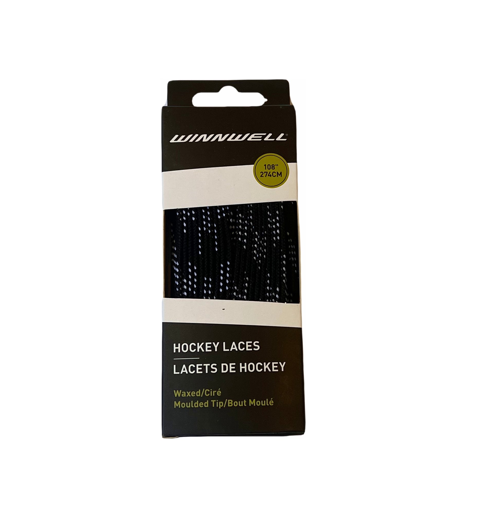 Winnwell HOCKEY LACES WAXED MOLDED TIP Junior